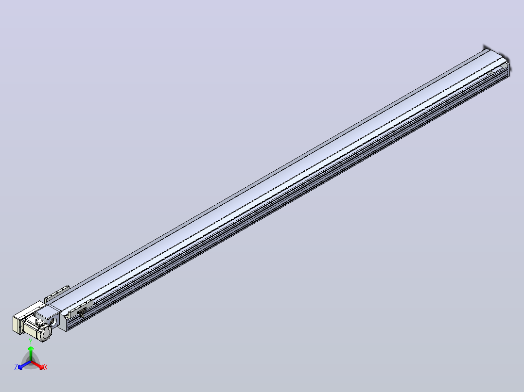 皮带直线轴半封闭可选导轨TPA-HNB-175D-140-L2750-ML-C-P75-N3正等轴测图