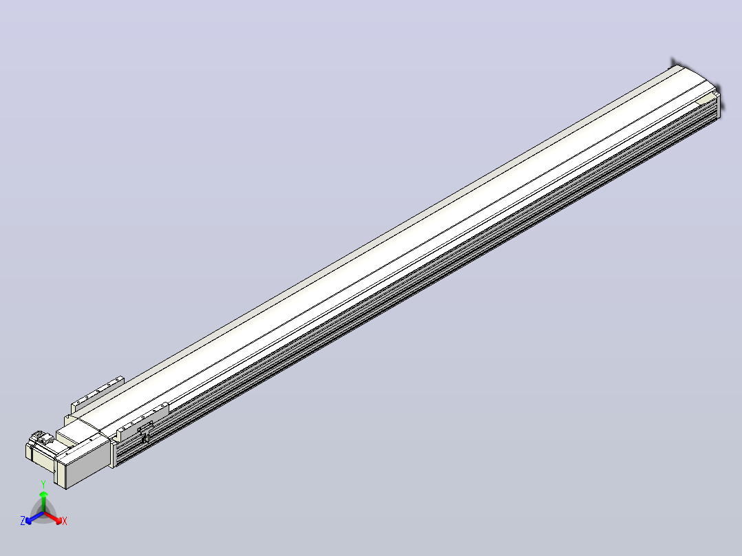 皮带直线轴半封闭可选导轨TPA-HNB-202D-140-L2150-MR-C-P75-N3主视图