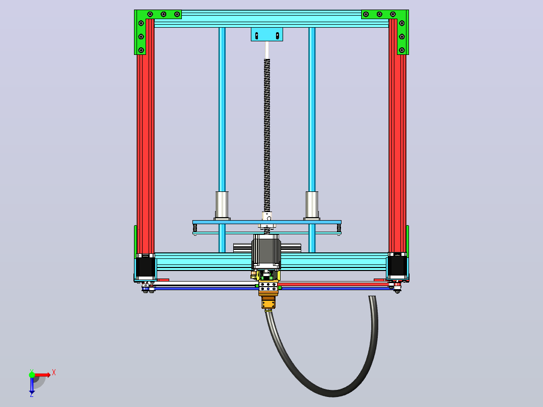 3D打印机1俯视图