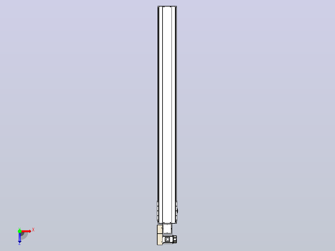 皮带直线轴半封闭可选导轨TPA-HNB-220D-176-L2100-ML-C-P1K-N3俯视图