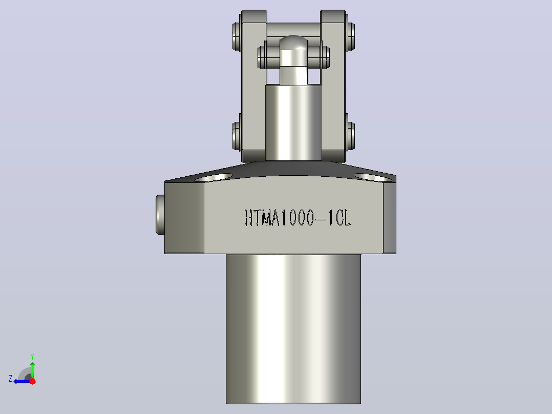 HTMA1000-1CL油压单动杠杆式夹紧器右视图