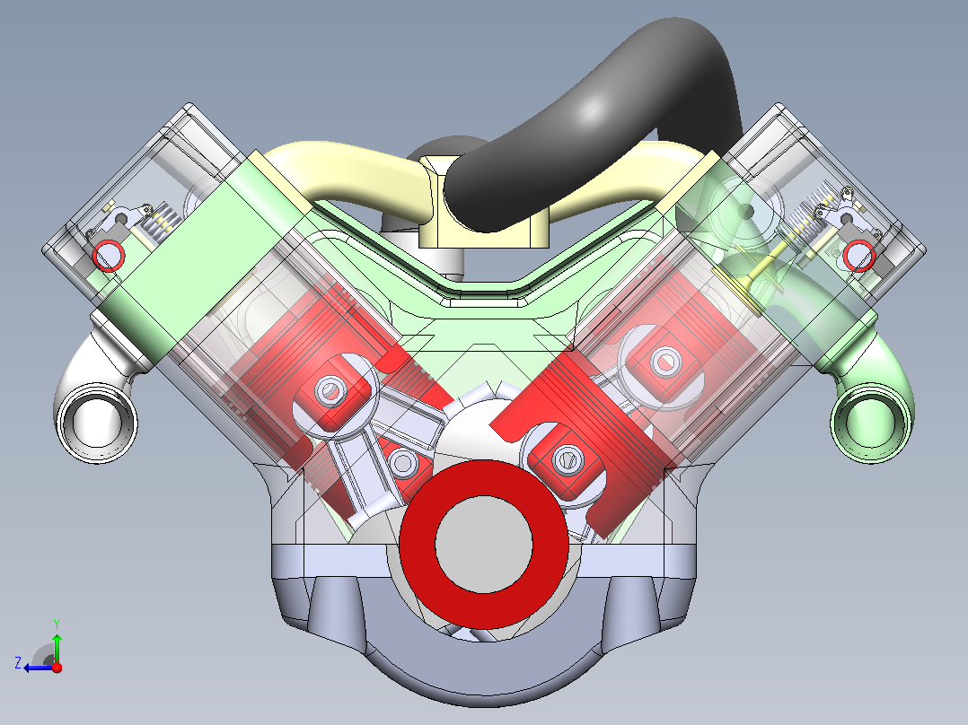 5L 不适用 V6 发动机总成右视图