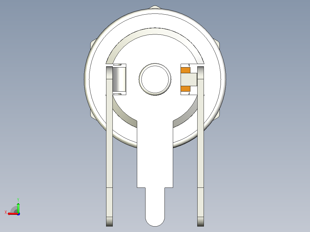 PCB 安装座后视图