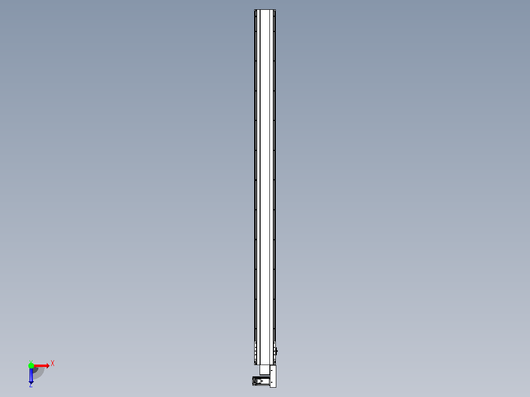 皮带直线轴半封闭可选导轨TPA-HNB-140D-120-L2150-MR-C-P40-N3俯视图