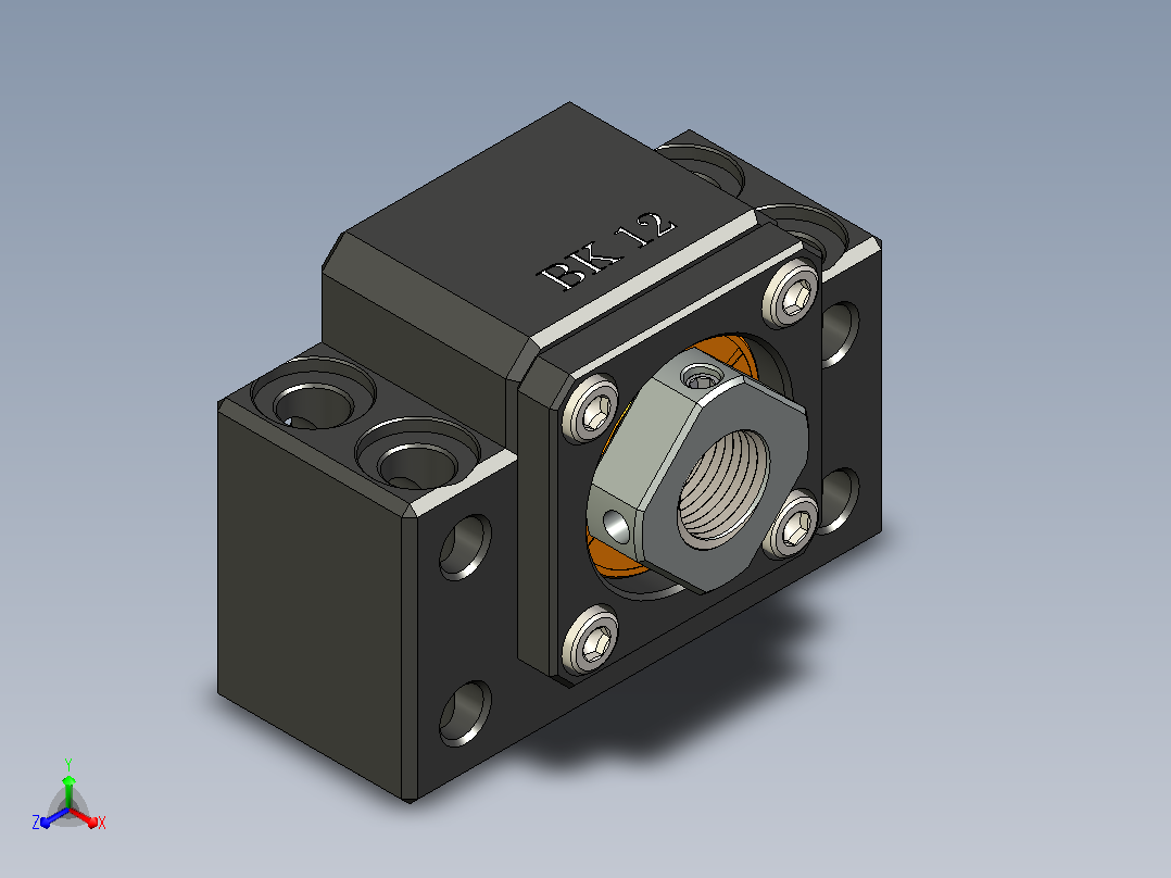 线性主轴支撑 BK12主视图