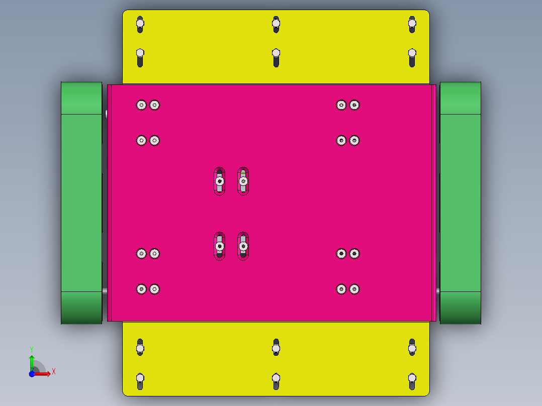 顶升转轴-00顶升台前视图