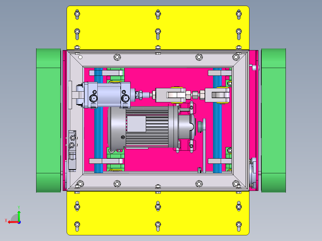 顶升转轴-00顶升台后视图