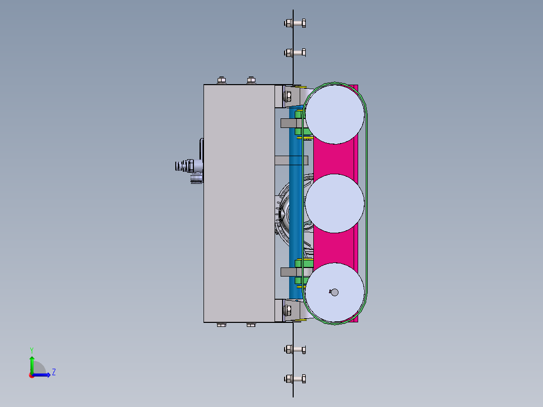 顶升转轴-00顶升台左视图