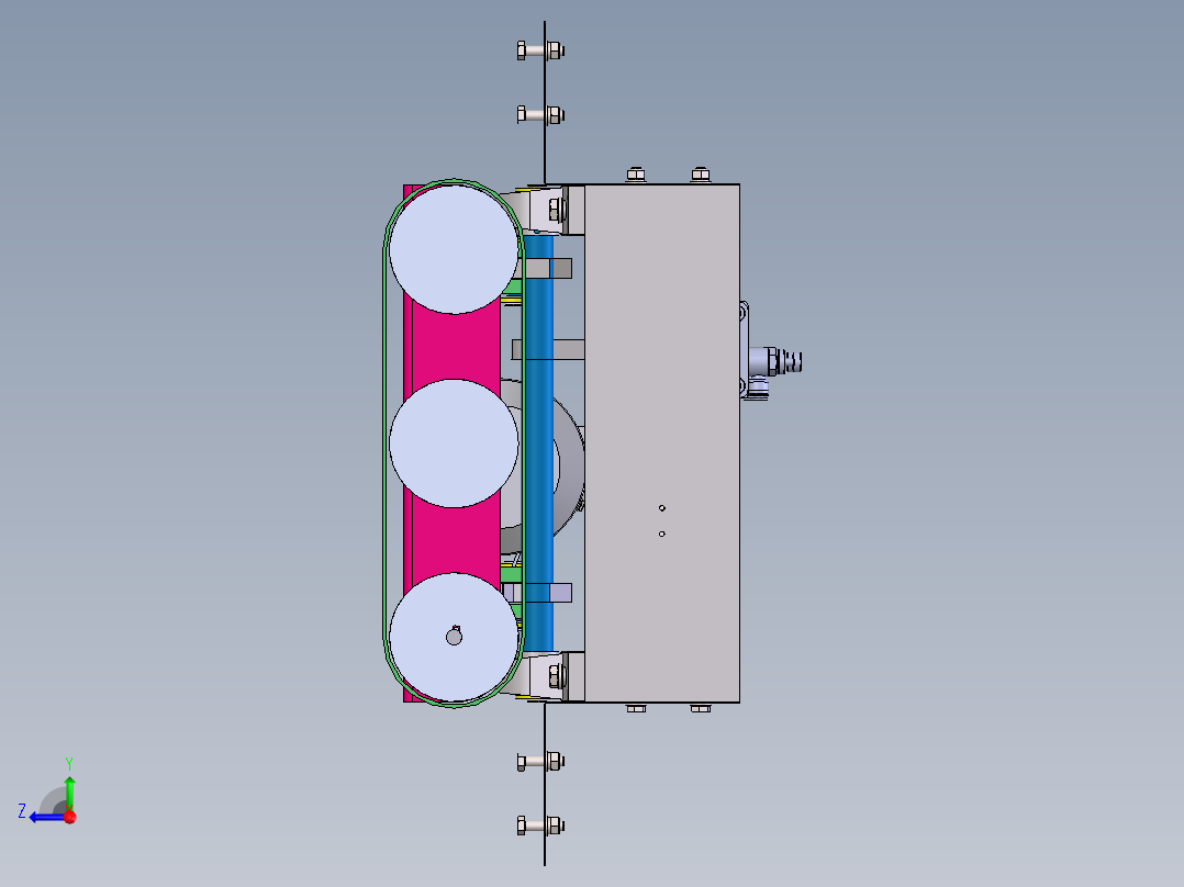 顶升转轴-00顶升台右视图