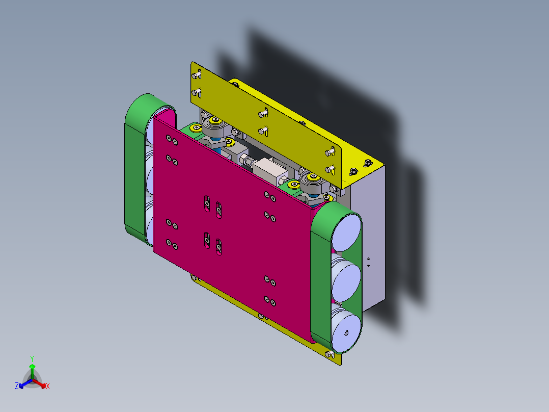 顶升转轴-00顶升台正等轴测图