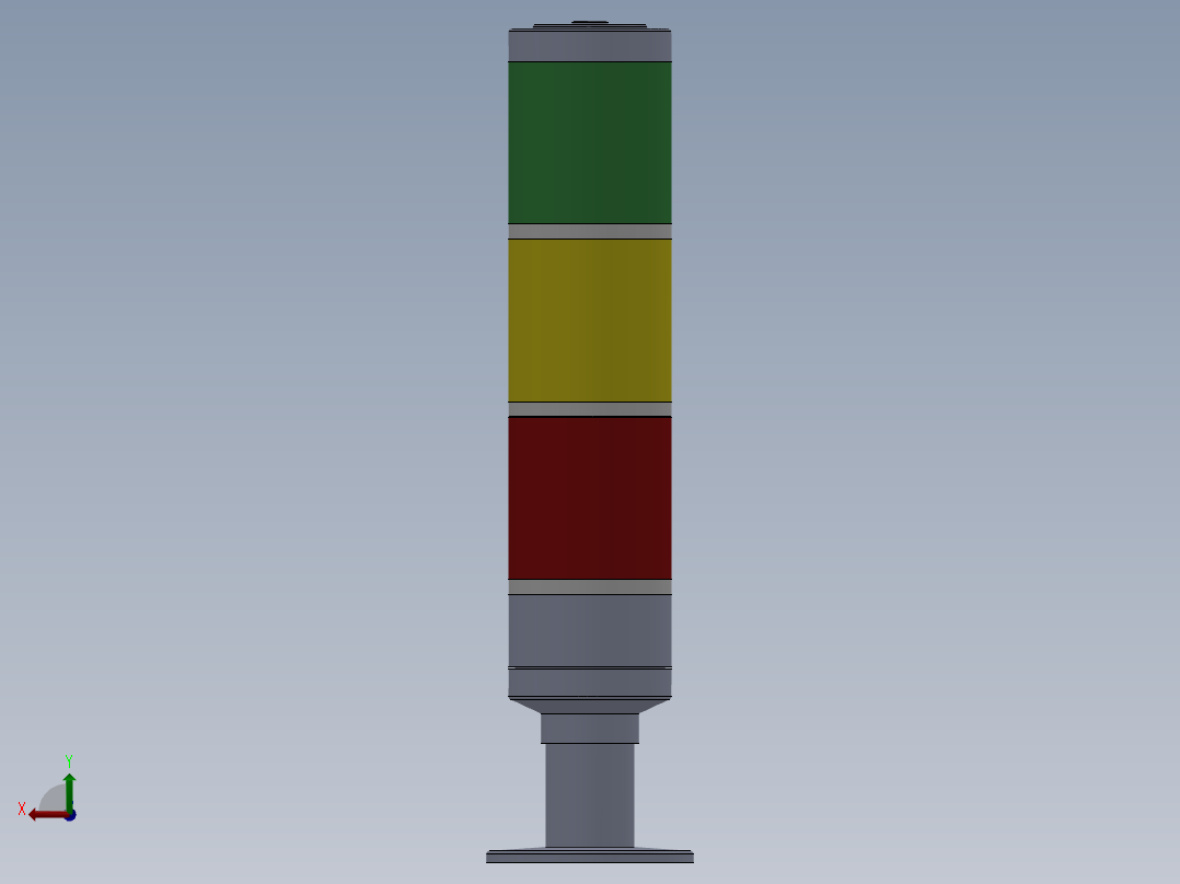 三色塔灯后视图