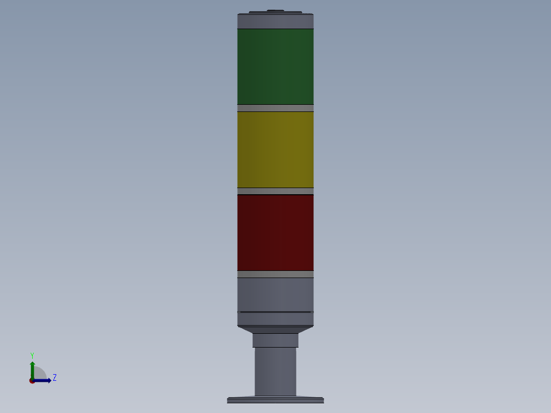 三色塔灯左视图