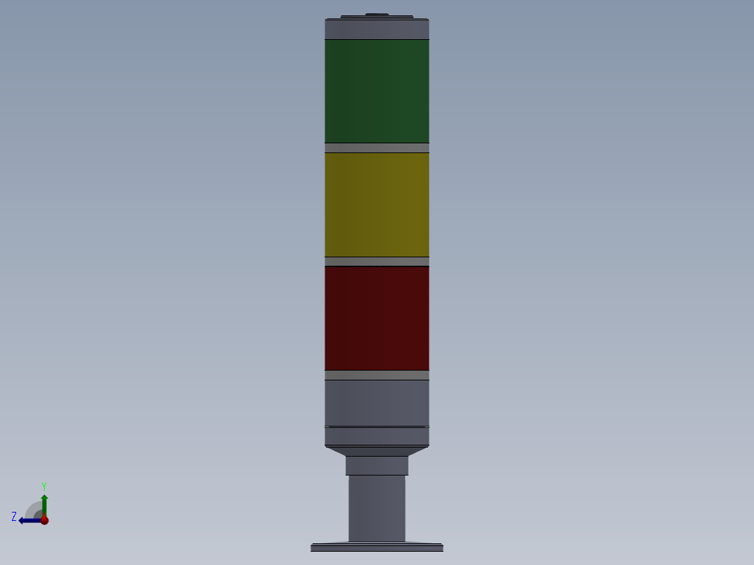 三色塔灯右视图