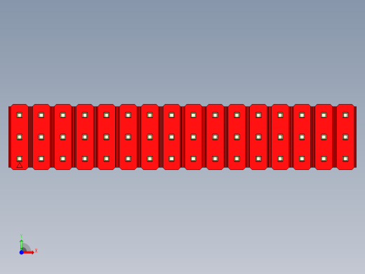 彩色公头100mil（2.54mm）系列-DS1021_red_3x16p_100mil_Type1_rev1.0前视缩略图