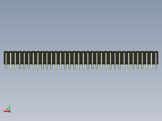 彩色公排针 100mil 2.54mm 系列-DS1022_black_3x34p_100mil_TypeD_rev1.0后视缩略图