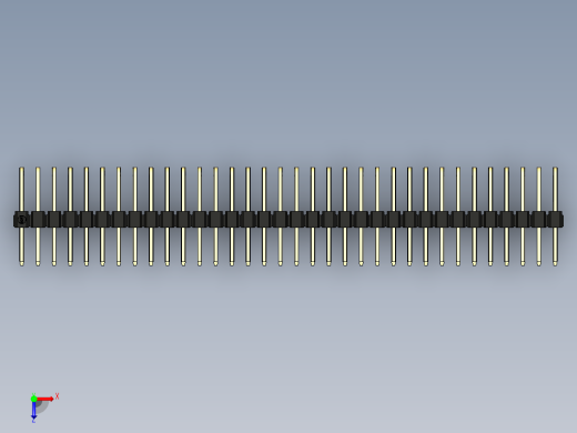 彩色公排针 100mil 2.54mm 系列-DS1022_black_3x34p_100mil_TypeD_rev1.0俯视缩略图