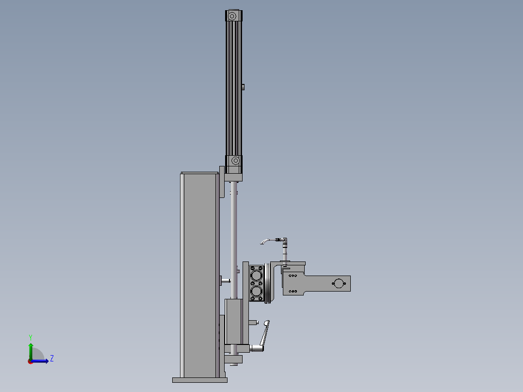 自动化电机定子翻转机左视图