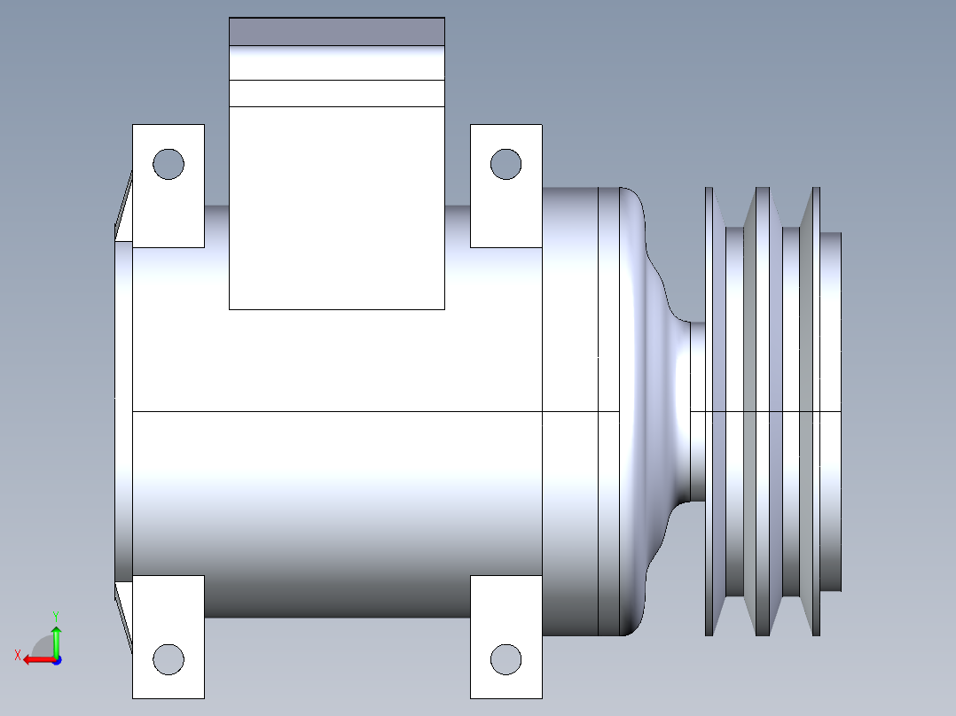 中型客车空调压缩机--igs后视图