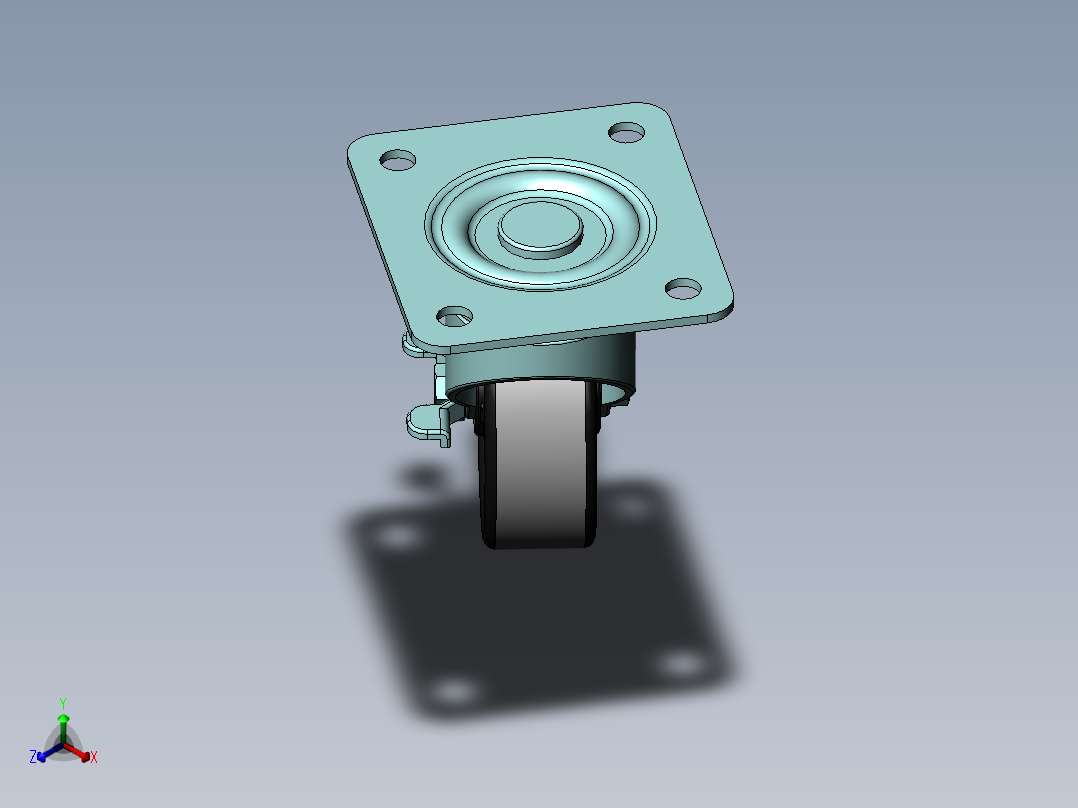 万向轮正等轴测图