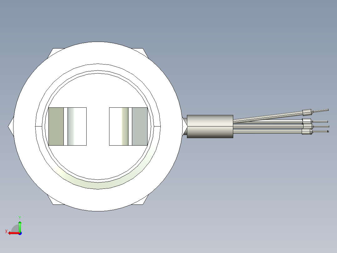超声波设备TH-69mm-2.72in-SS-OUTPUT-2-wire-DC-CABLE-BSP-THREAD-ATEX后视图
