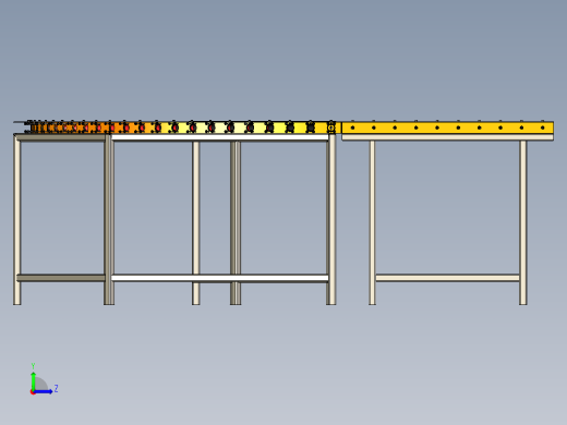 滚筒回程输送机 180°转弯roller-return-conveyor-180-X_T左视缩略图