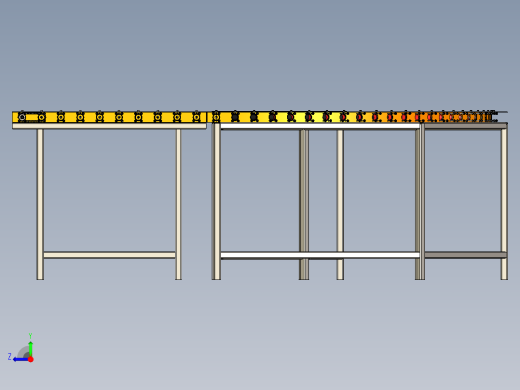 滚筒回程输送机 180°转弯roller-return-conveyor-180-X_T右视缩略图