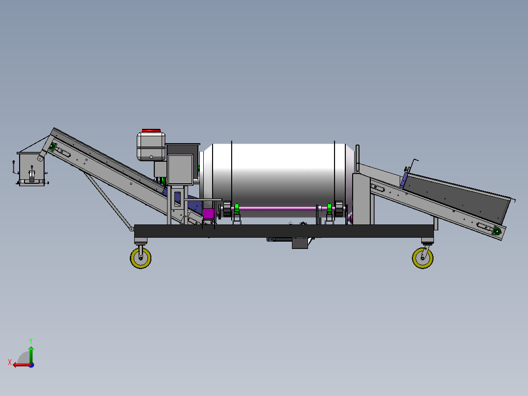 马铃薯拌种机组装后视图