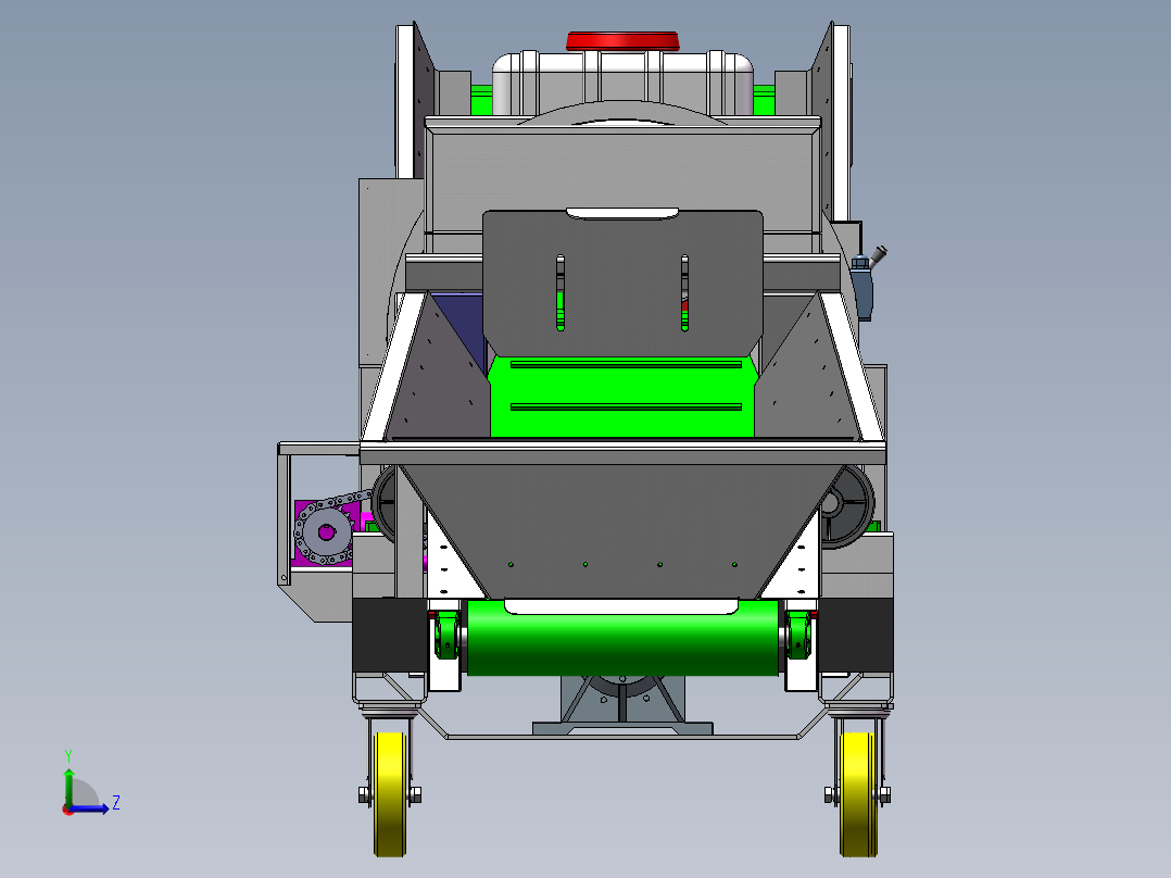 马铃薯拌种机组装左视图