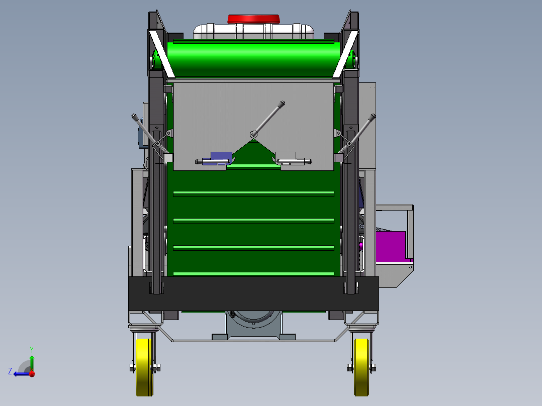 马铃薯拌种机组装右视图