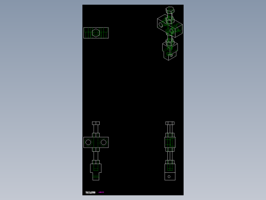 調整張力塊ATB-2D多系列多零件图纸模型