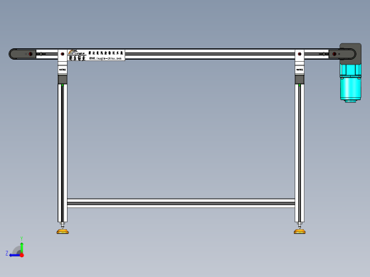LE-XC4040-左直连驱动轻载皮带线-负载40kg右视缩略图