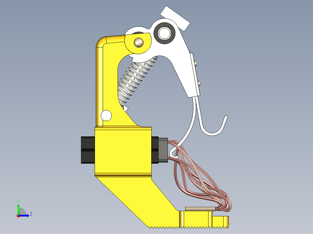 直流电机电刷架左视图