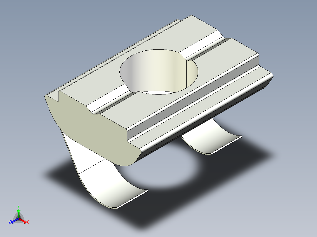 型材-BR 10 SLOT M8 SPRING BLOCK KJN529300正等轴测图