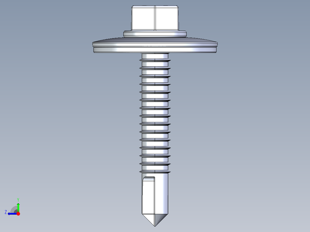 紧固件-IGES Drill-Tip Screw-01右视图