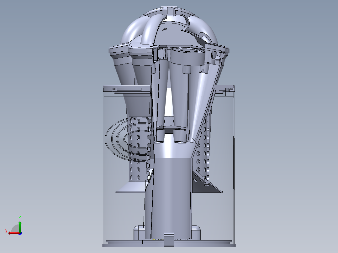 手持式车用多功能吸尘器结构设计（含三维图+仿真动画）后视图