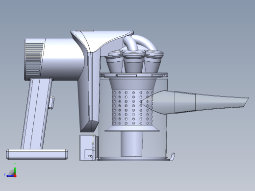 手持式车用多功能吸尘器结构设计（含三维图+仿真动画）右视缩略图