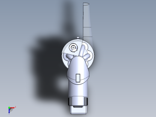 手持式车用多功能吸尘器结构设计（含三维图+仿真动画）俯视缩略图
