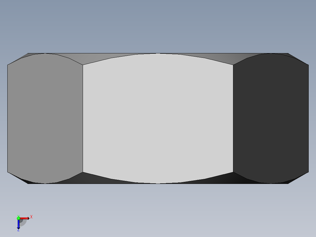 DIN 934 螺母-M7 Nut.SLDPRT俯视图