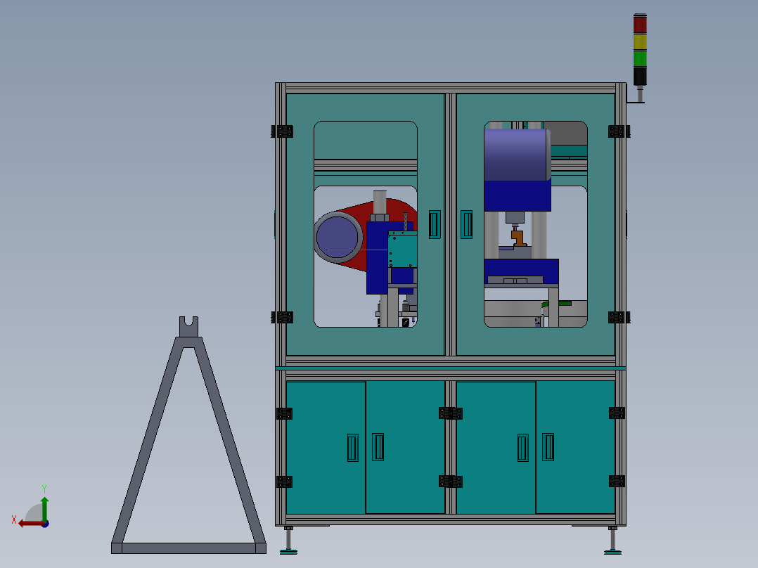 火花塞填充机后视图