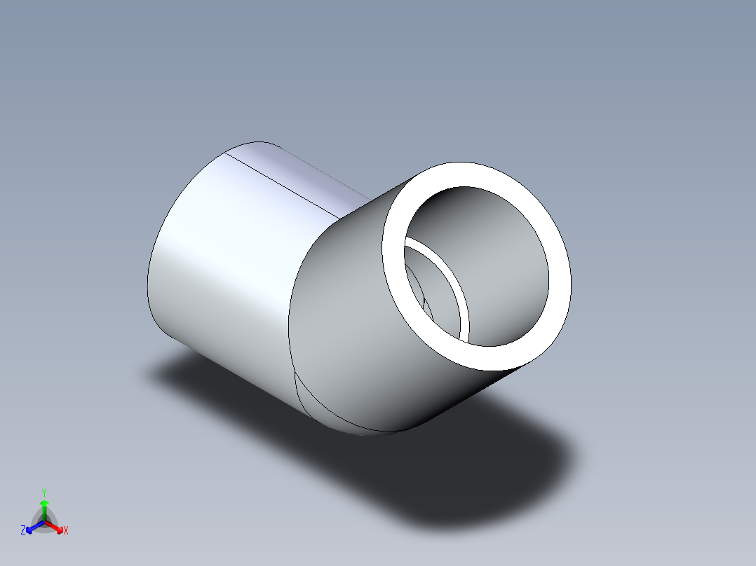 聚氯乙烯配件08-Sch80_45Elbow_SxS_817-007 _0.75in正等轴测图