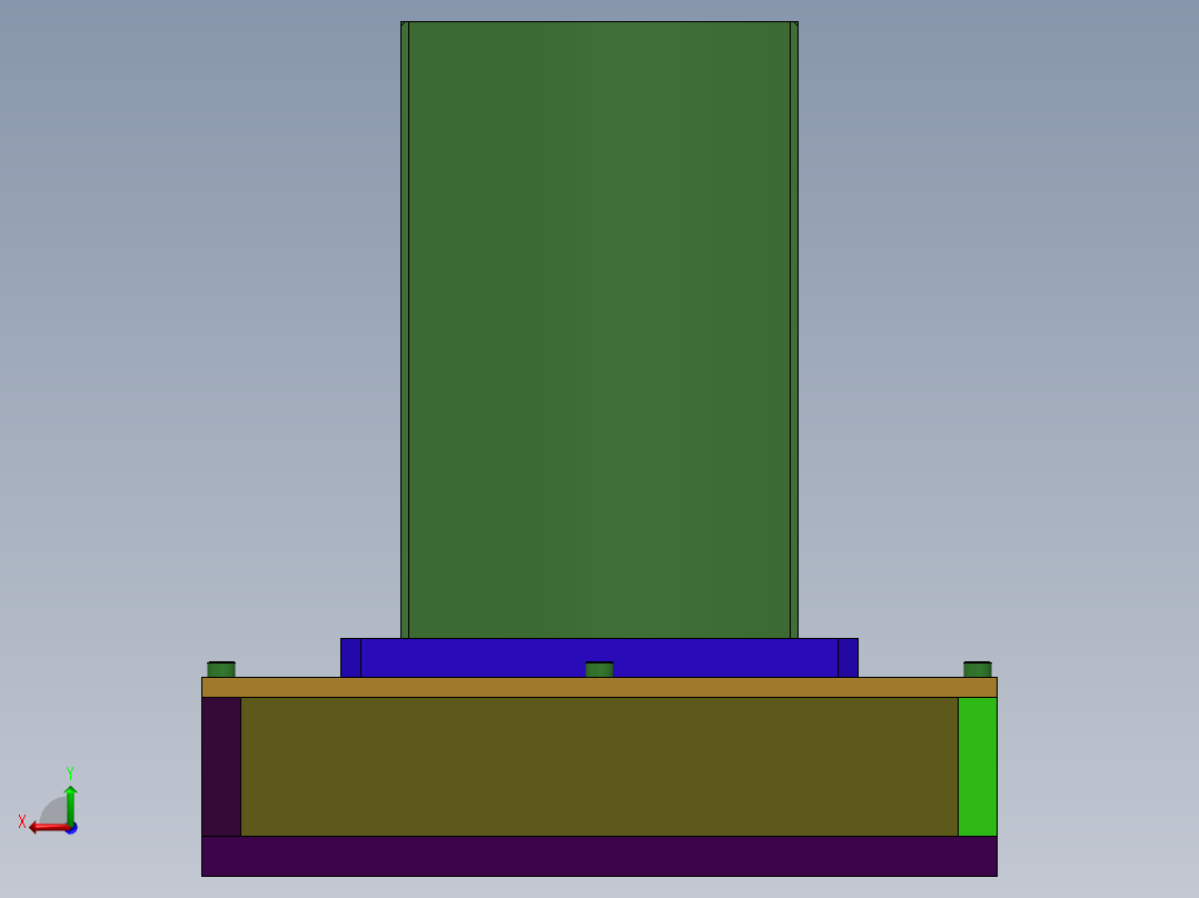 料架传送装置后视图