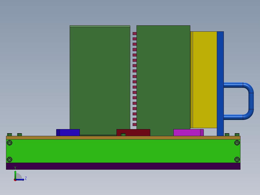 料架传送装置左视图