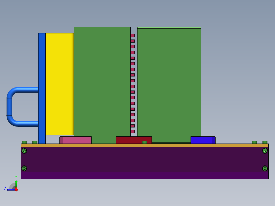 料架传送装置右视图