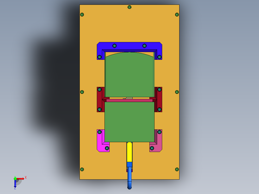 料架传送装置俯视图