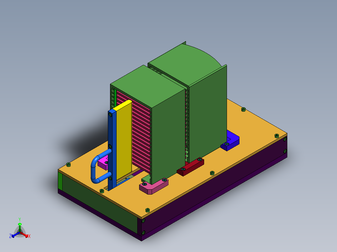 料架传送装置正等轴测图