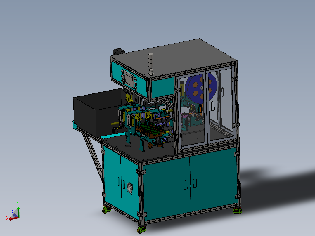 遮阳板铝管贴膜机自动化设备sw2016可编辑