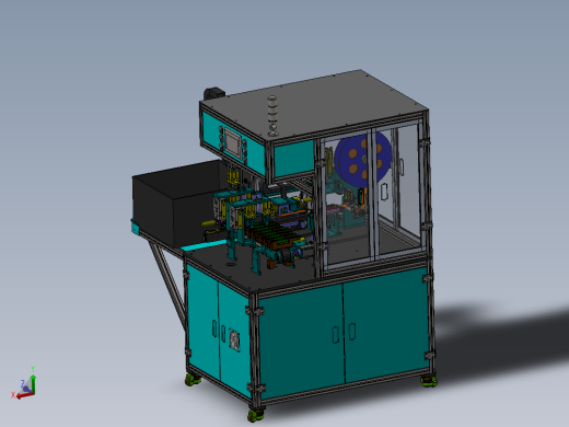 遮阳板铝管贴膜机自动化设备sw2016可编辑