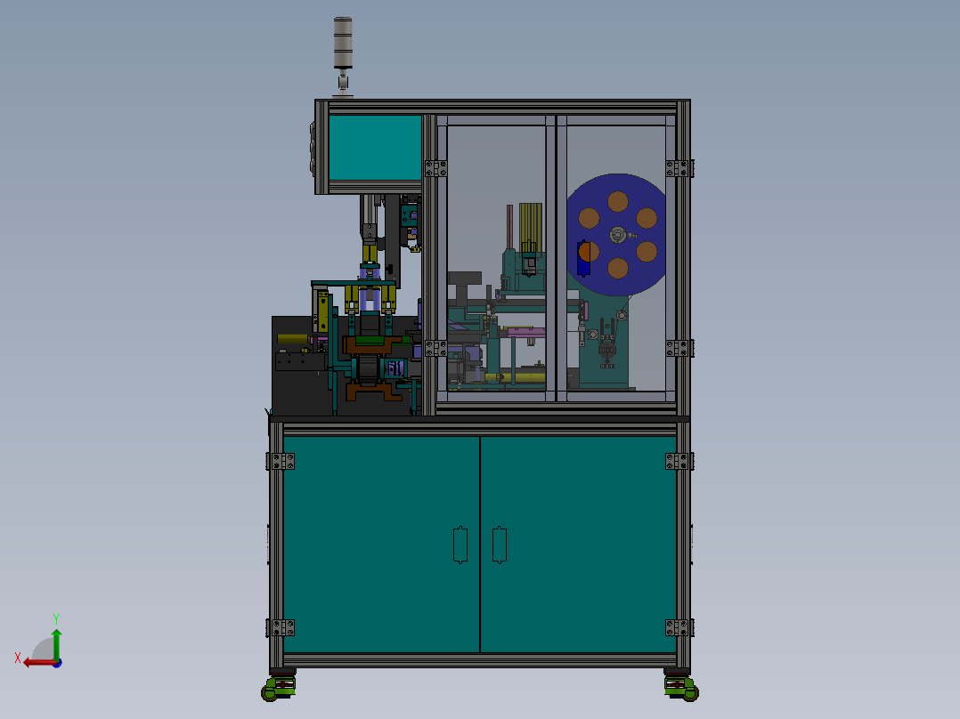 遮阳板铝管贴膜机自动化设备sw2016可编辑后视图