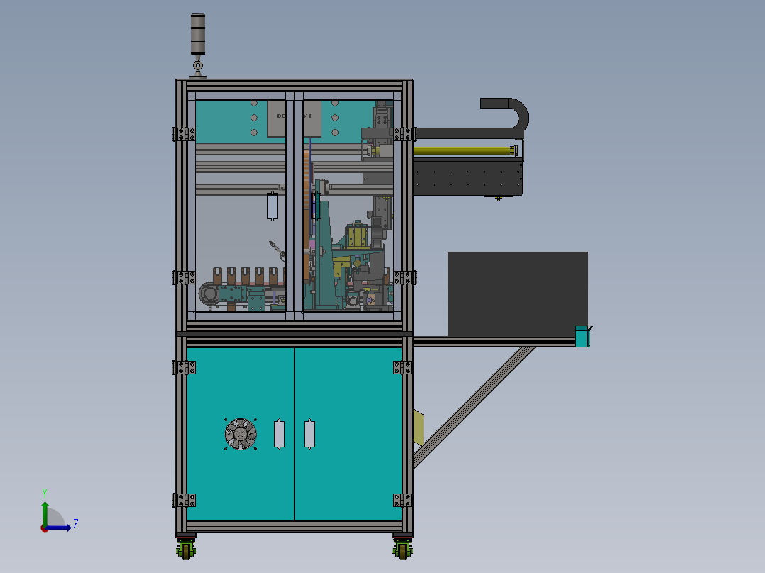 遮阳板铝管贴膜机自动化设备sw2016可编辑左视图