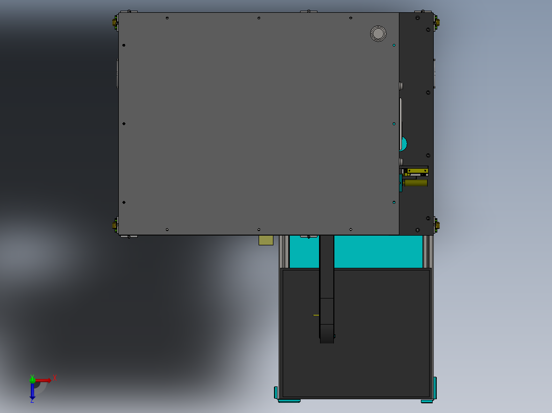遮阳板铝管贴膜机自动化设备sw2016可编辑俯视图
